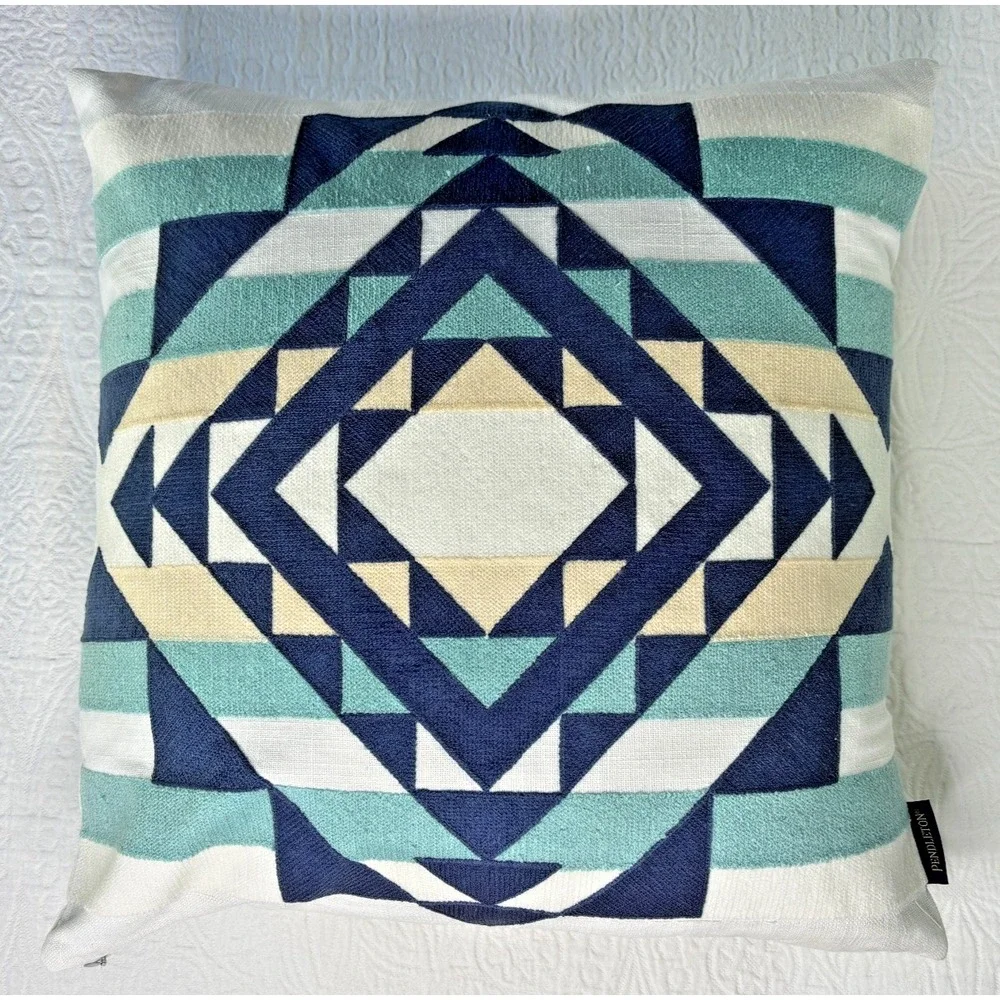 Pendleton 100% Cotton Covered Pillow Throws Qty 2 19x19